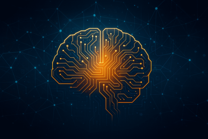 GPT-5 AI Brain Network Futuristic digital brain representing GPT-5 AI system